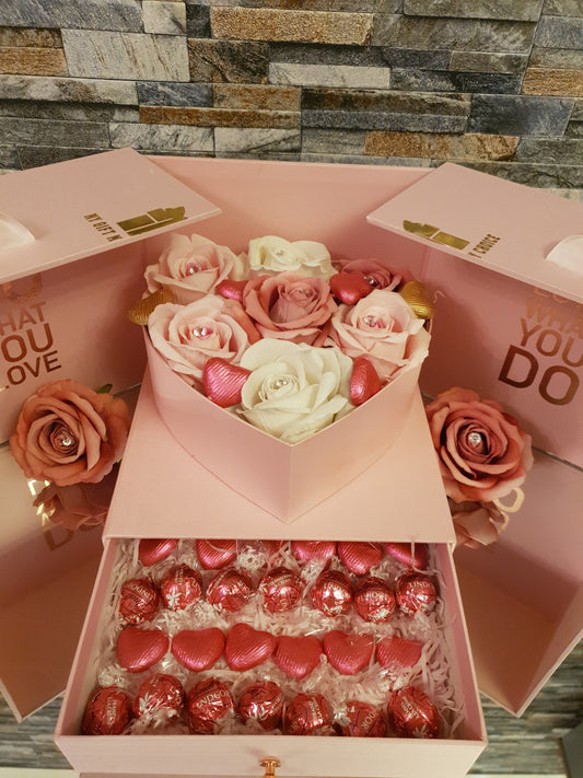 Luxury Pink Love Heart Gift Box