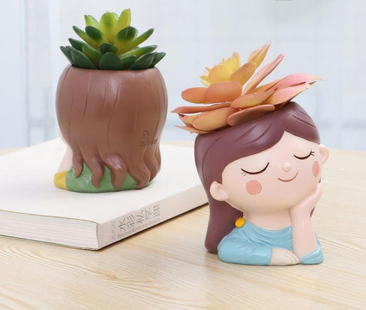 Sleeping Lady Flower Pot