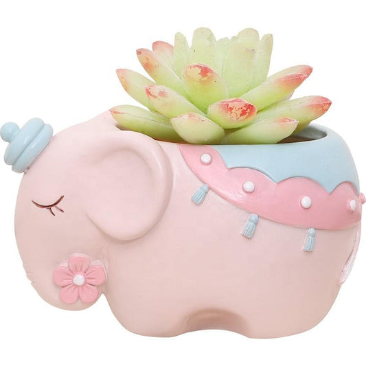 Elegant Pink Elephant Flower Pot