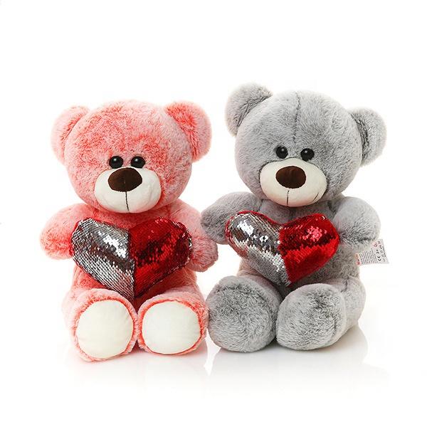 Grey Soft Plush With Heart