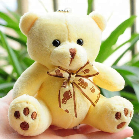 Luxury Mini Cream Teddy Bear Keychain